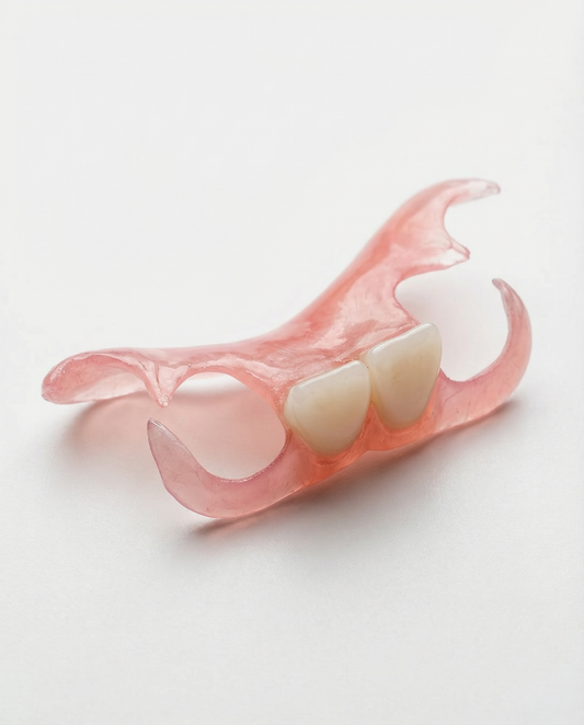 flipper tooth on white surface